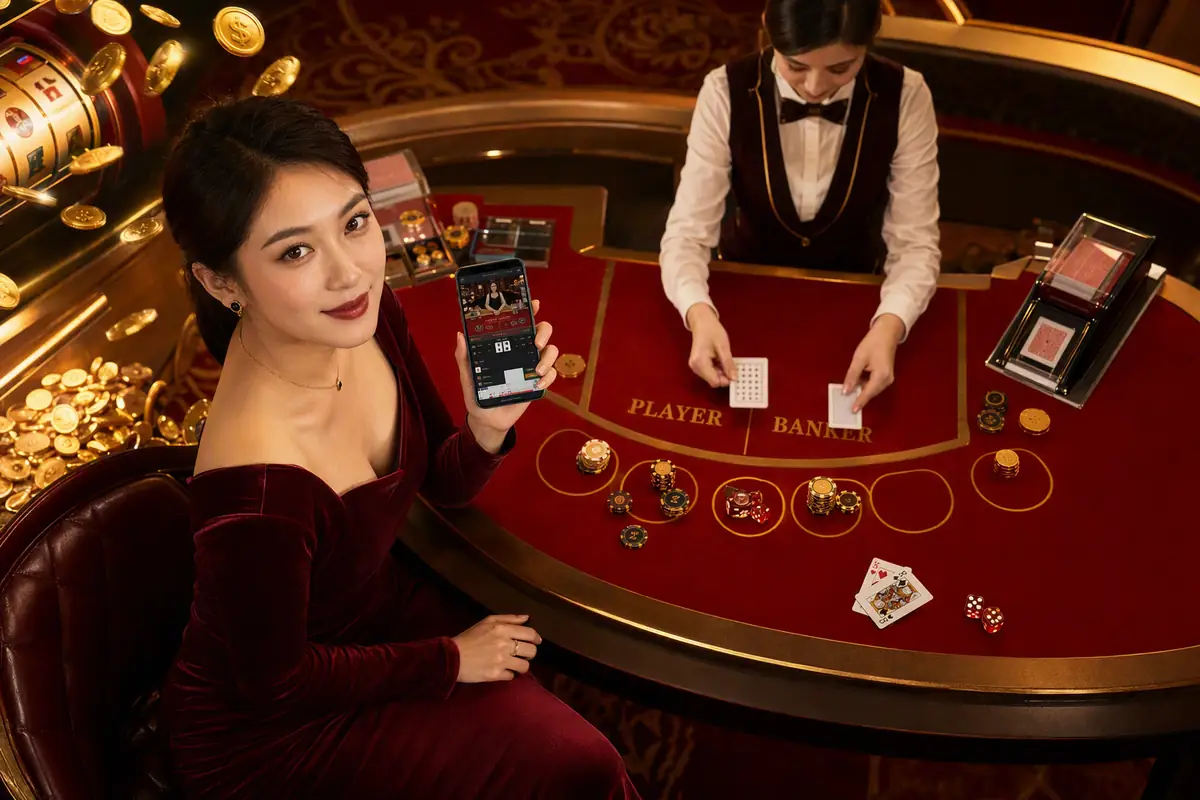 55mmks Live Dealer Baccarat ဂိမ်းခန်း